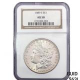 1889-S Morgan Silver Dollar NGC AU58