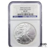 2009 Silver Eagle NGC MS69