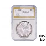 1881-S Morgan Silver Dollar PGA MS63
