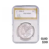 1904-O Morgan Silver Dollar PGA MS64