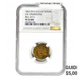 1863 OH Token REG OVI S-81b-25C Sutler NGC VF35 BN