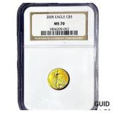 2005 1/10oz $5 Gold Eagle NGC MS70