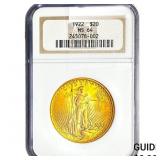 1922 $20 Gold Double Eagle NGC MS64