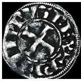 1297-1301 AD Frankish Greece Silver Denier NEARLY