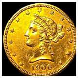 1906-D Gold $10 Liberty Head Eagle UNCIRCULATED