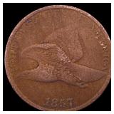 1857 Copper-Nickel Flying Eagle Cent LIGHTLY CIRCU