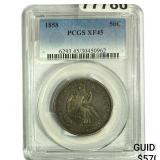 1858 Seated Liberty Half Dollar PCGS XF45