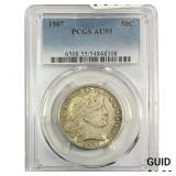 1907 Barber Half Dollar PCGS AU55