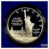 1986-S Ellis Island 100 Year Anniv. Silver Dollar