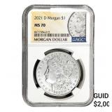 2021-D Morgan Silver Dollar NGC MS70