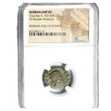 Roman Claudius II, AD268-270 BI Dbl-Denarius NGC