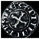 1297-1301 AD Frankish Greece Silver Denier NEARLY