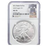 2020 Silver Eagle NGC MS70