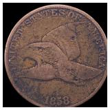1858 Copper-Nickel Flying Eagle Cent LIGHTLY CIRCU