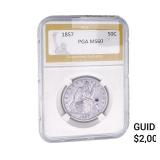 1857 Seated Liberty Half Dollar PGA MS60
