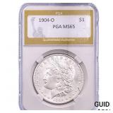 1904-O Morgan Silver Dollar PGA MS65