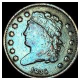 1835 Braided Hair Half Cent NICELY CIRCULATED
