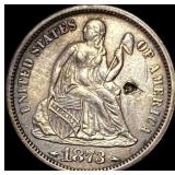 1873 Seated Liberty Dime HIGH GRADE