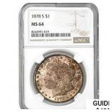 1878 Morgan Silver Dollar NGC MS64