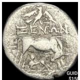 260-167/98 BC Illyria Silver Drachm NEARLY UNCIRCU