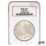1923 Silver Peace Dollar NGC MS64
