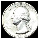 1932-D Silver Washington Quarter CHOICE AU