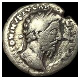 Roman Commodus 177-192 AD Silver Denarius NEARLY