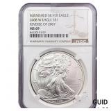 2008-W Rev 07 Silver Eagle NGC MS69