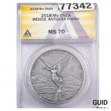2018-Mo Silver Onza Mexico ANACS MS70