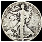 1921 Silver Half Dollar Walking Liberty NICELY CI
