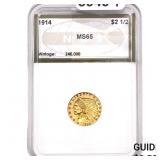 1914 $2.50 Gold Quarter Eagle NGS MS65