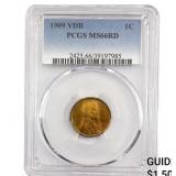 1909 VDB Wheat Cent PCGS MS66 RD