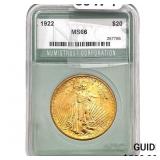 1922 $20 Gold Double Eagle NTC MS66