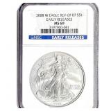 2008-W Silver Eagle NGC MS69