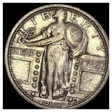 1917 Type 1 Standing Liberty Quarter NEARLY  UNCI