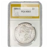 1894-S Morgan Silver Dollar PGA MS63