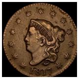 1817 Coronet Head Large Cent NEARLY  UNCIRCULATED