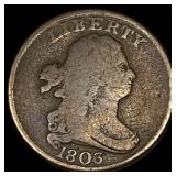 1803 Draped Bust Half Cent NICELY CIRCULATED