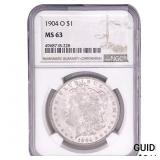 1904-O Morgan Silver Dollar NGC MS63