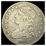 1836 Capped Bust Silver Quarter NICELY  CIRCULATE