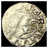 1386-1395 Hungary Mary SIlver Denar CLOSELY UNCIRC