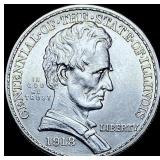 1918 Silver Half Dollar Illinois Centennial  CHOI