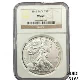 2015 Silver Eagle NGC MS69