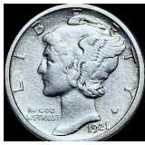 1921-D Silver Mercury Dime CLOSELY  UNCIRCULATED