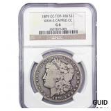 1879-CC Capped CC Morgan Silver Dollar NGC G6