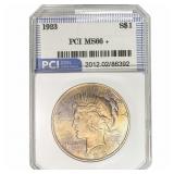 1923 Silver Peace Dollar PCI MS66+
