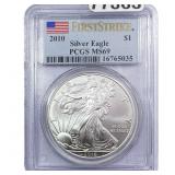 2010 Silver Eagle NGC MS69