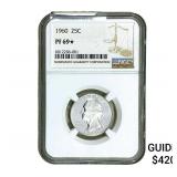 1960 Washington Silver Quarter NGC PF69*