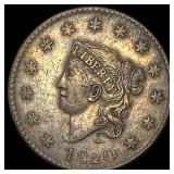 1820 Coronet Head Large Cent CHOICE AU