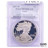 2007 Silver Eagle PCGS PR70 DCAM
